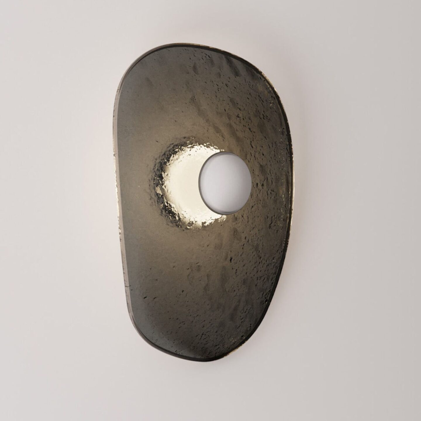 Isle Sconce Tall Grey & Raw Steel